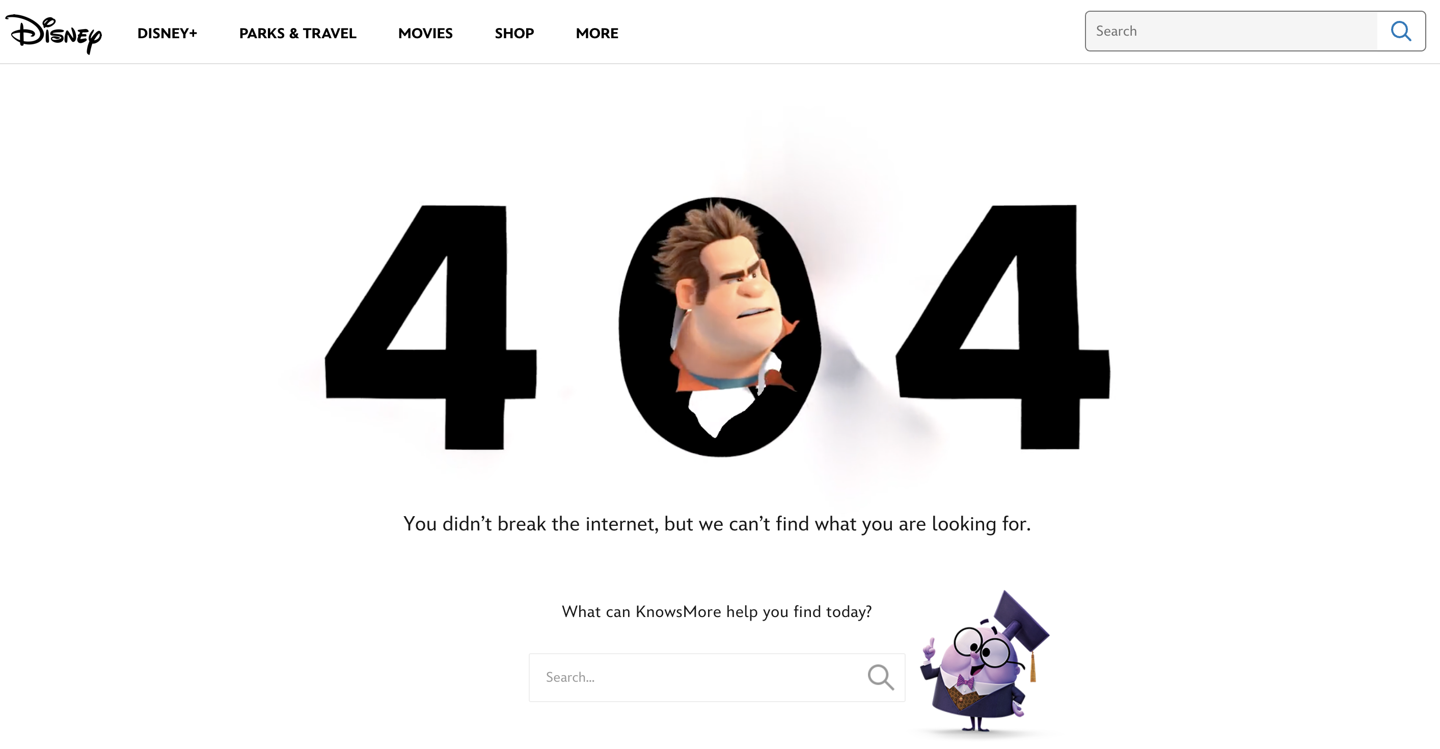 disney funny 404 page