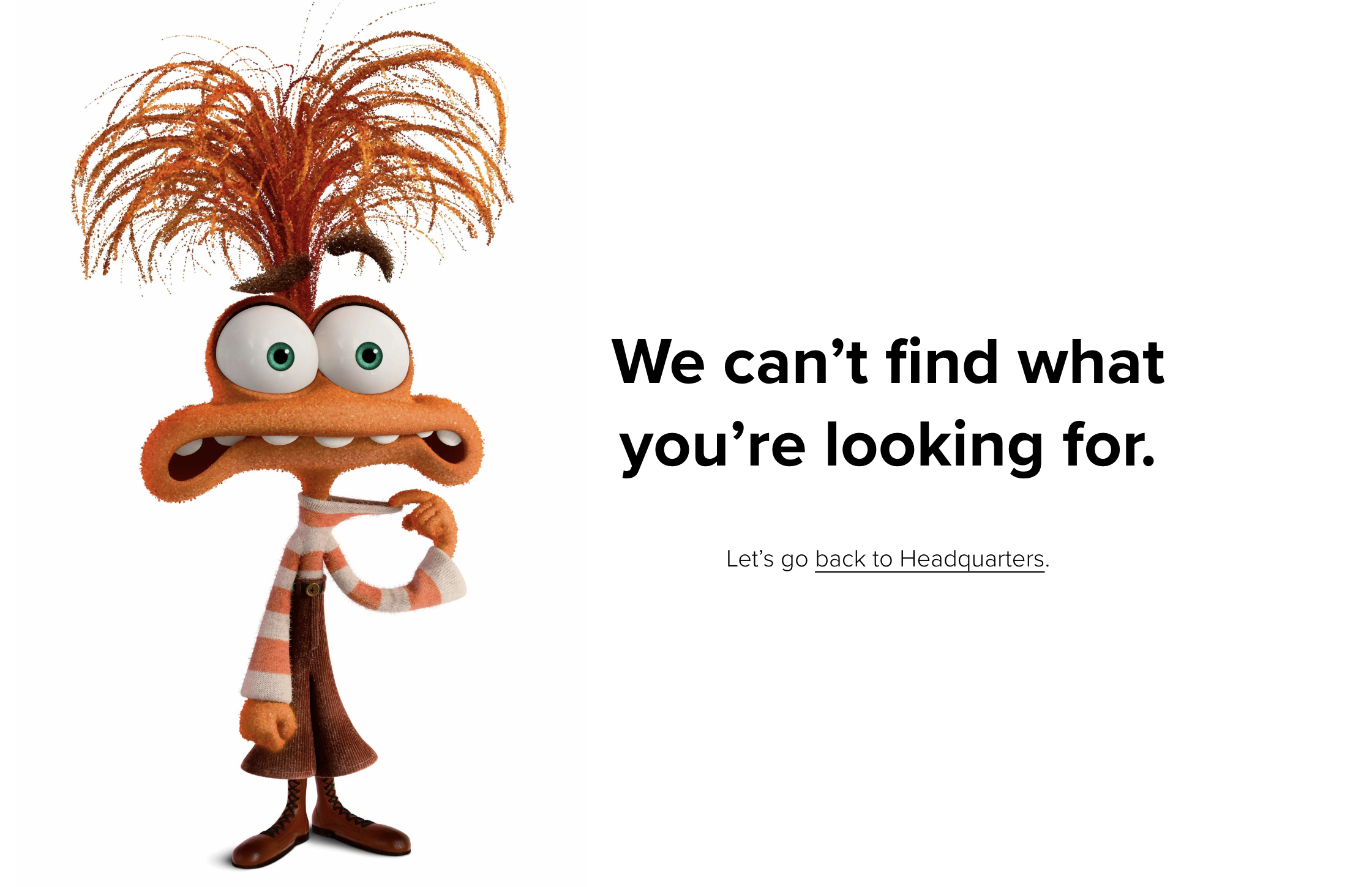 pixar funny 404 page